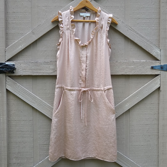 LOFT Dresses & Skirts - Loft Rose Gold Sleeveless Summer Dress